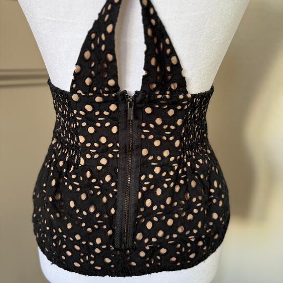 BCBG - Karlie Halter Eyelet Top - XS - Picture 5 of 7